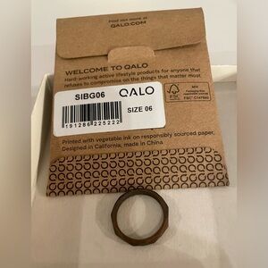 QALO Women’s Copper Geo Silicone Ring Size 6 NIB